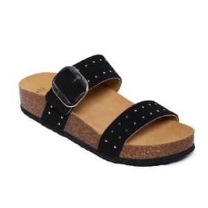 NEW! Plakton Wm Claire Handmade Spanish Adjustable Sandals Black Leather 11 $140